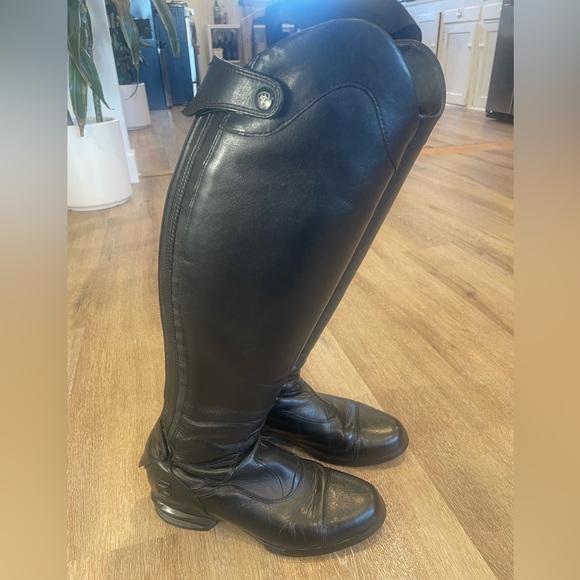 Ariat “Nitro Max” Tall Black Leather Horseback Riding Boots - Picture 2 of 7